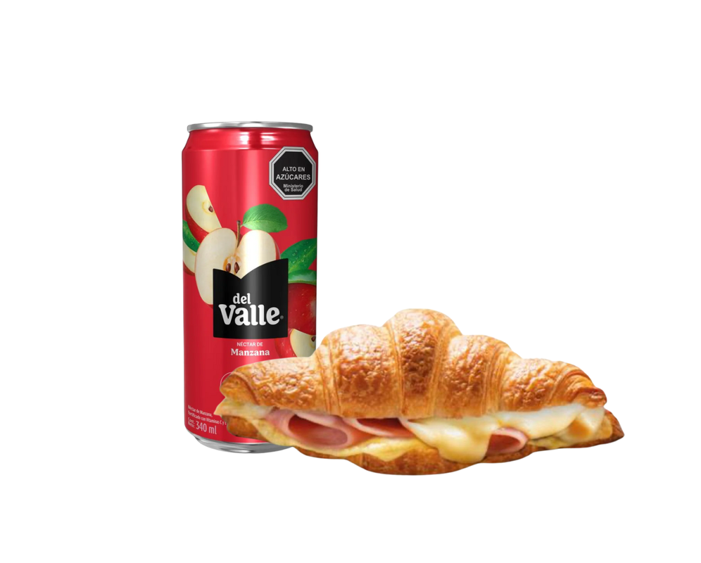 Croissant Jamon Queso + Andina Del Valle Manzana 340Ml