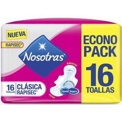 Toallitas Nosotras Clísicas Rapisec 16 Unidades