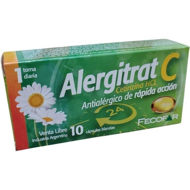 Antialergico Fecofar Alergitrar C (24 hs), Cípsulas Blandas 10 Unidades