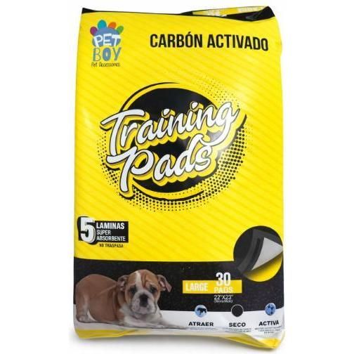 Training Pads Pet Boy Carbón Activado (22 X 23 Pulgadas) 30 Unidades